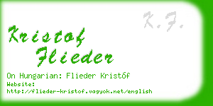 kristof flieder business card